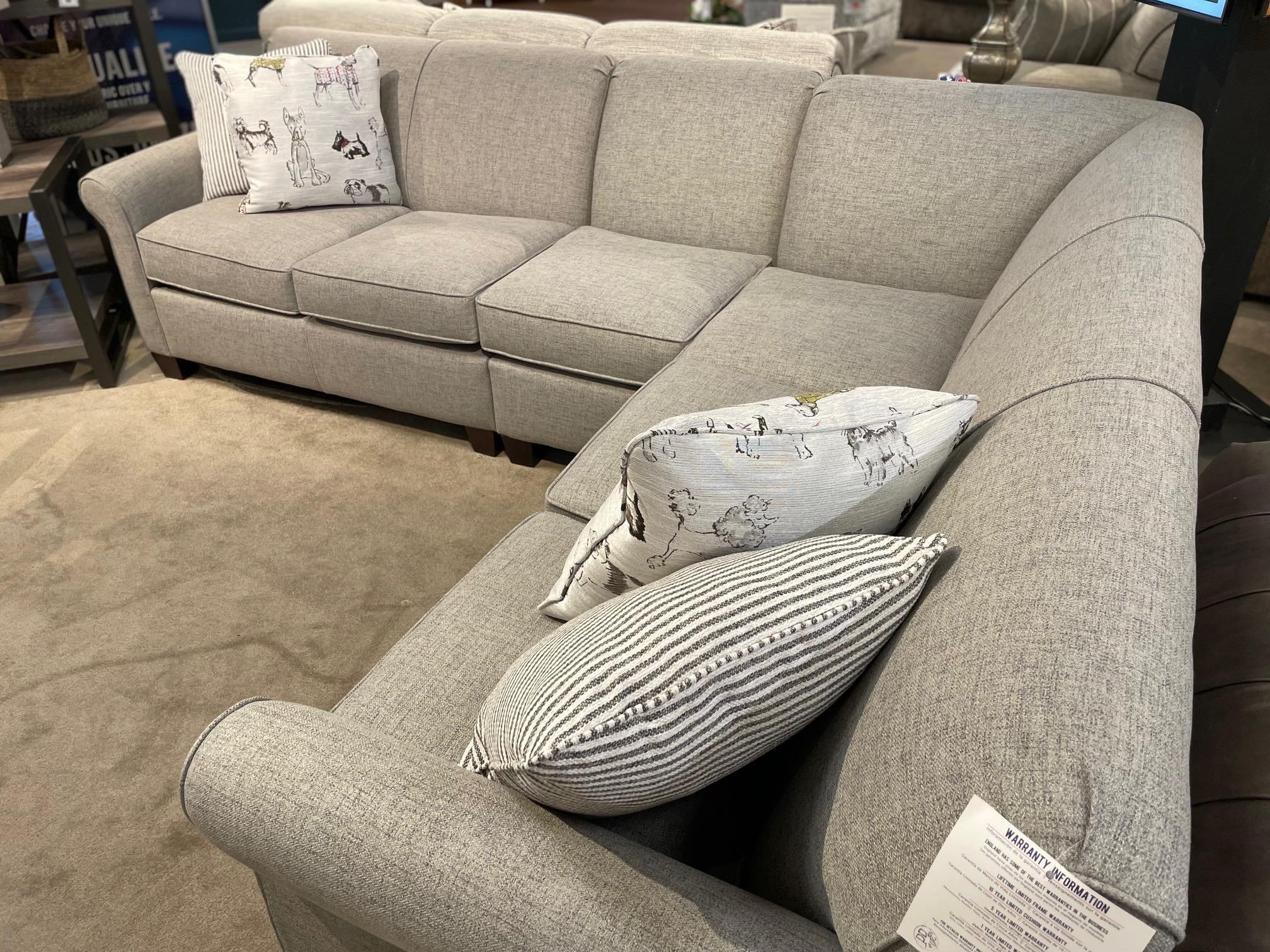 Small scale top sectional couch
